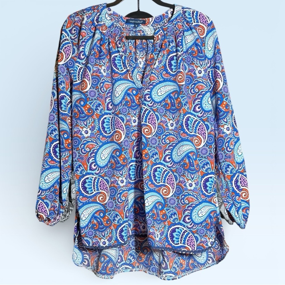 Simply Southern Womens Paisley Tunic Top -  Size Small